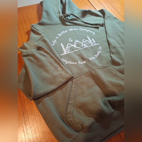 Yogi Bear" Life is Better When Camping " Jellystone Hoodie,  Estes Park, CO - Picture 3 of 3